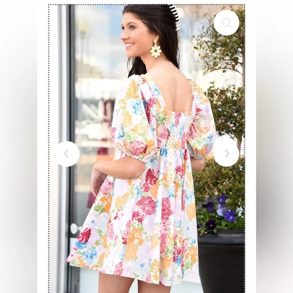 Buddy Love Floral Puff Sleeve Dress - Picture 2 of 10